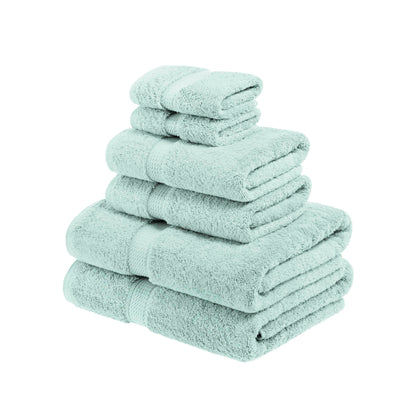 Madison Egyptian Cotton Pile Plush Heavyweight 6 Piece Towel Set