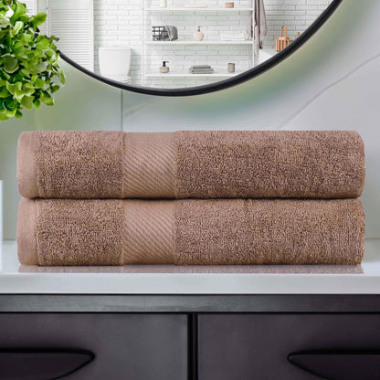 Kendell Egyptian Cotton Solid Medium Weight Bath Towel Set of 2