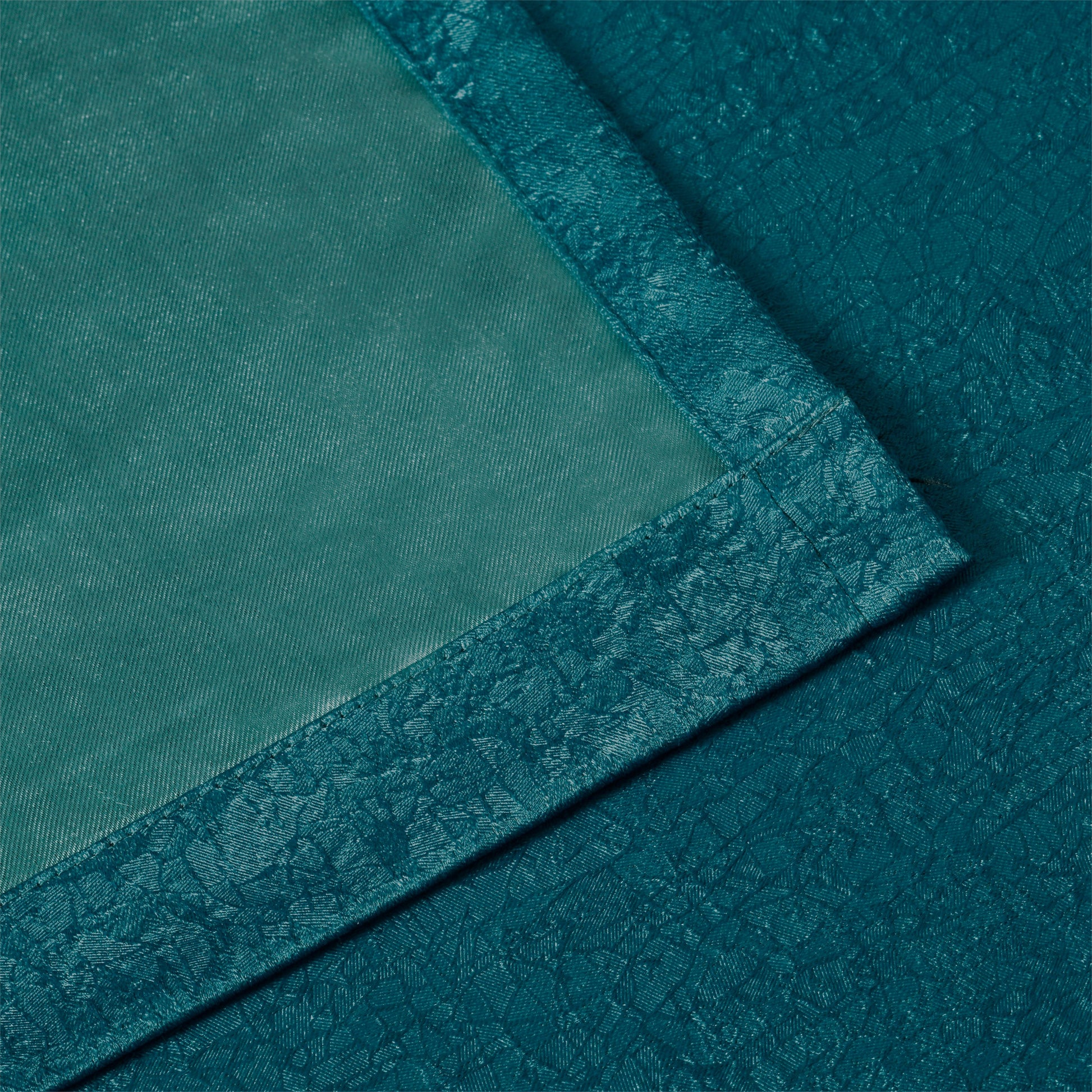 Blackout Senna Solid Textured Grommet Curtain Panels - Deep Sea