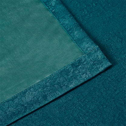 Blackout Senna Solid Textured Grommet Curtain Panels - Deep Sea