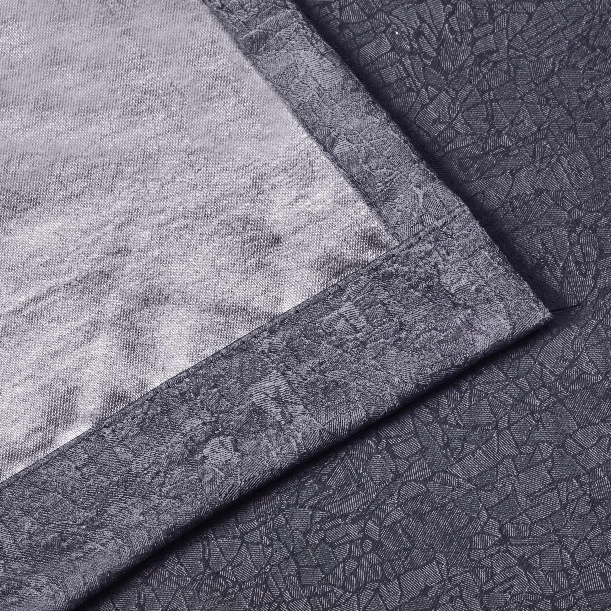 Blackout Senna Solid Textured Grommet Curtain Panels - Midnight Blue