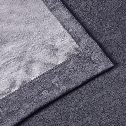 Blackout Senna Solid Textured Grommet Curtain Panels - Midnight Blue