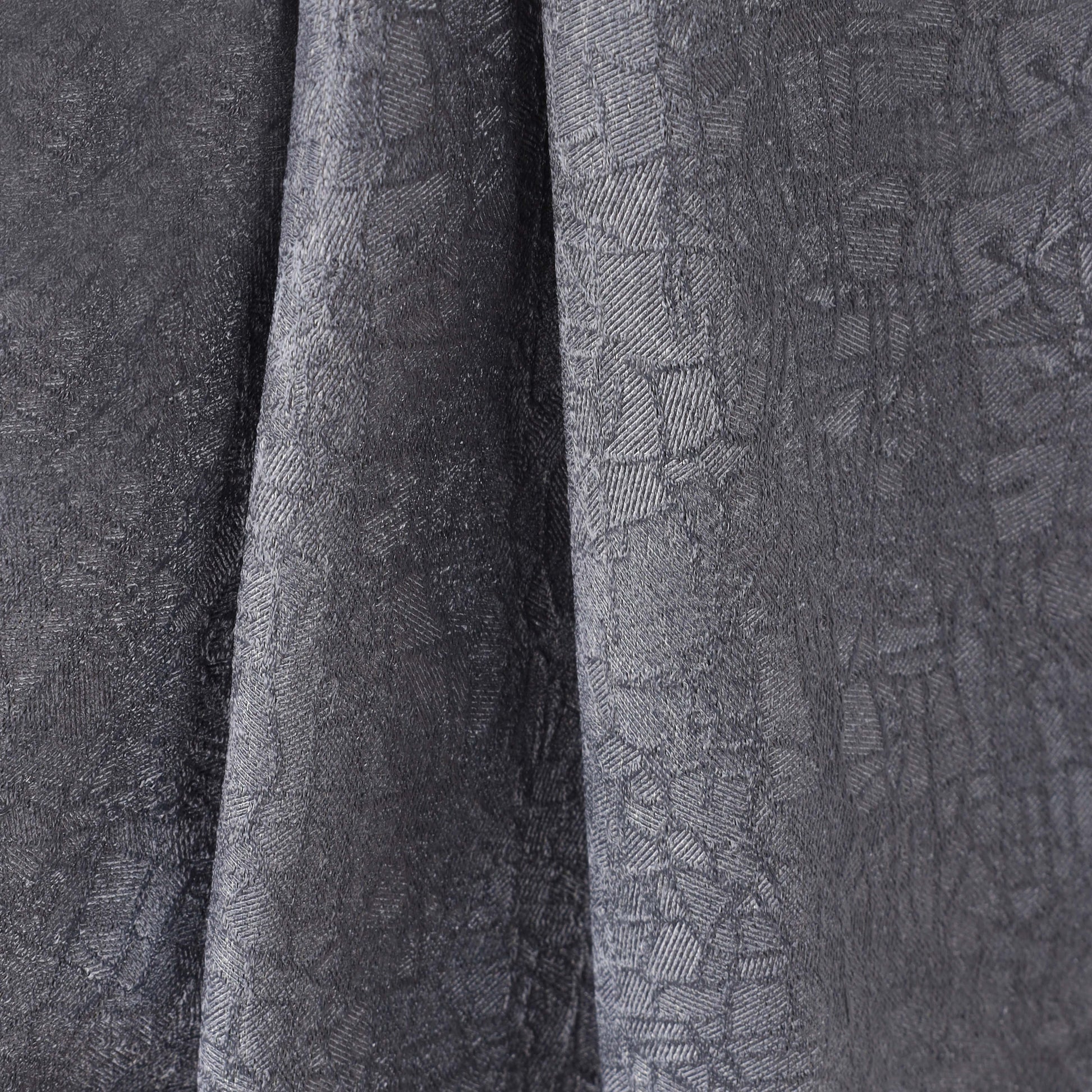 Blackout Senna Solid Textured Grommet Curtain Panels - Midnight Blue
