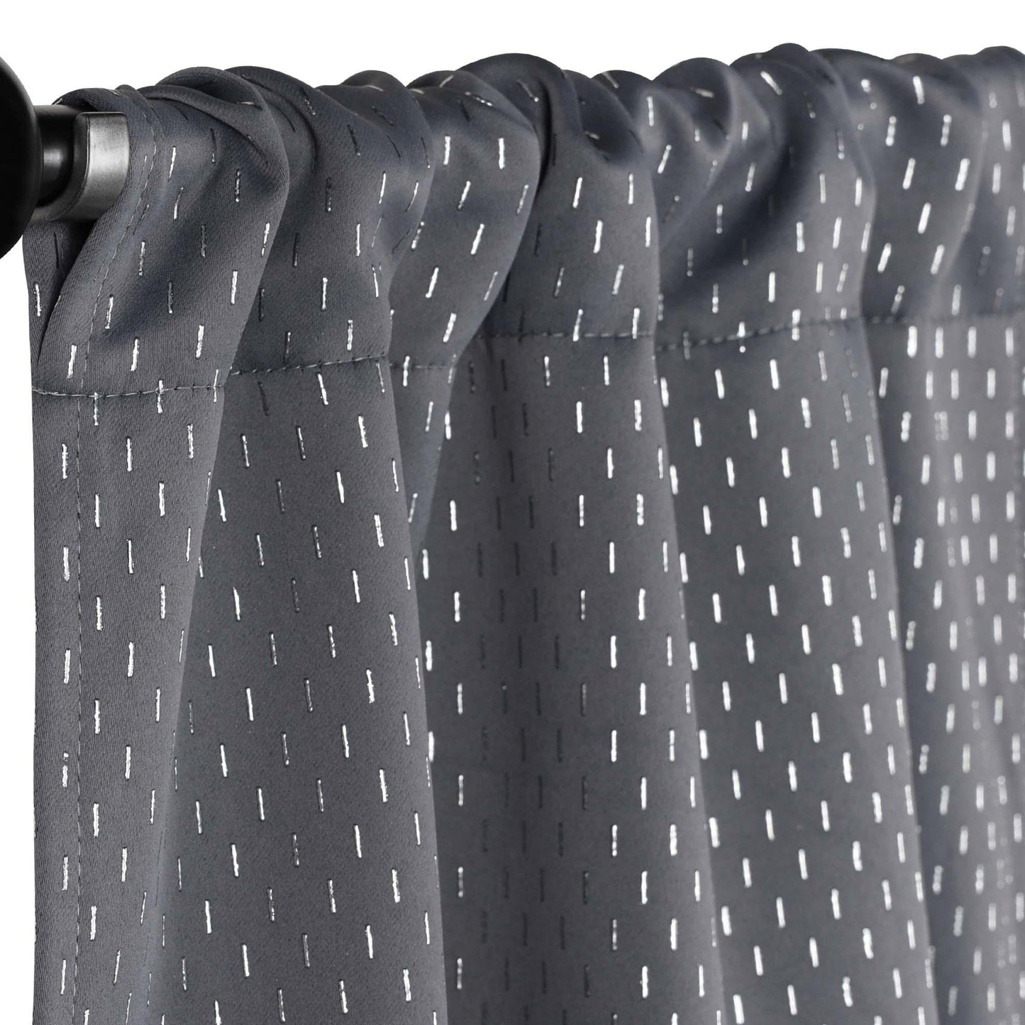 Solid Shimmer Grommet Blackout Curtain Panel Set