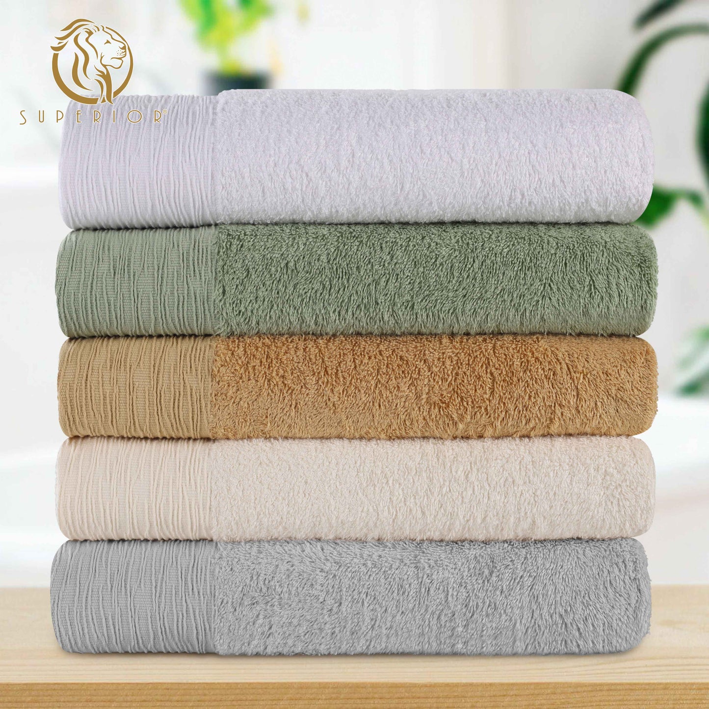 Rayon from Bamboo Eco-Friendly Fluffy Soft Solid Bath Towel 