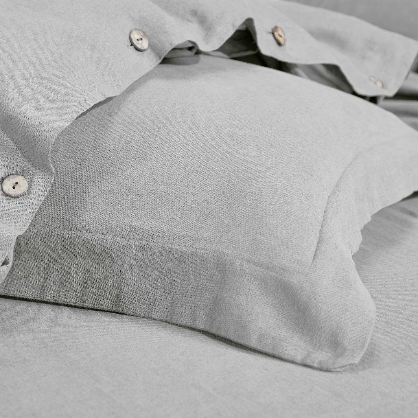 Orion Cotton Linen Garment 3 Piece Duvet Cover Set With Pillow Shams