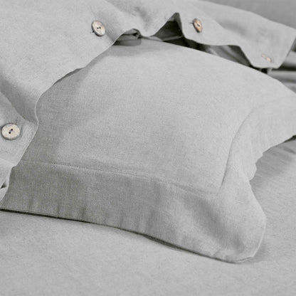 Orion Cotton Linen Garment 3 Piece Duvet Cover Set With Pillow Shams