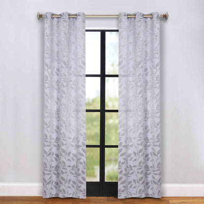 Leaves Room Darkening Grommet Blackout Curtain Panels, Set of 2