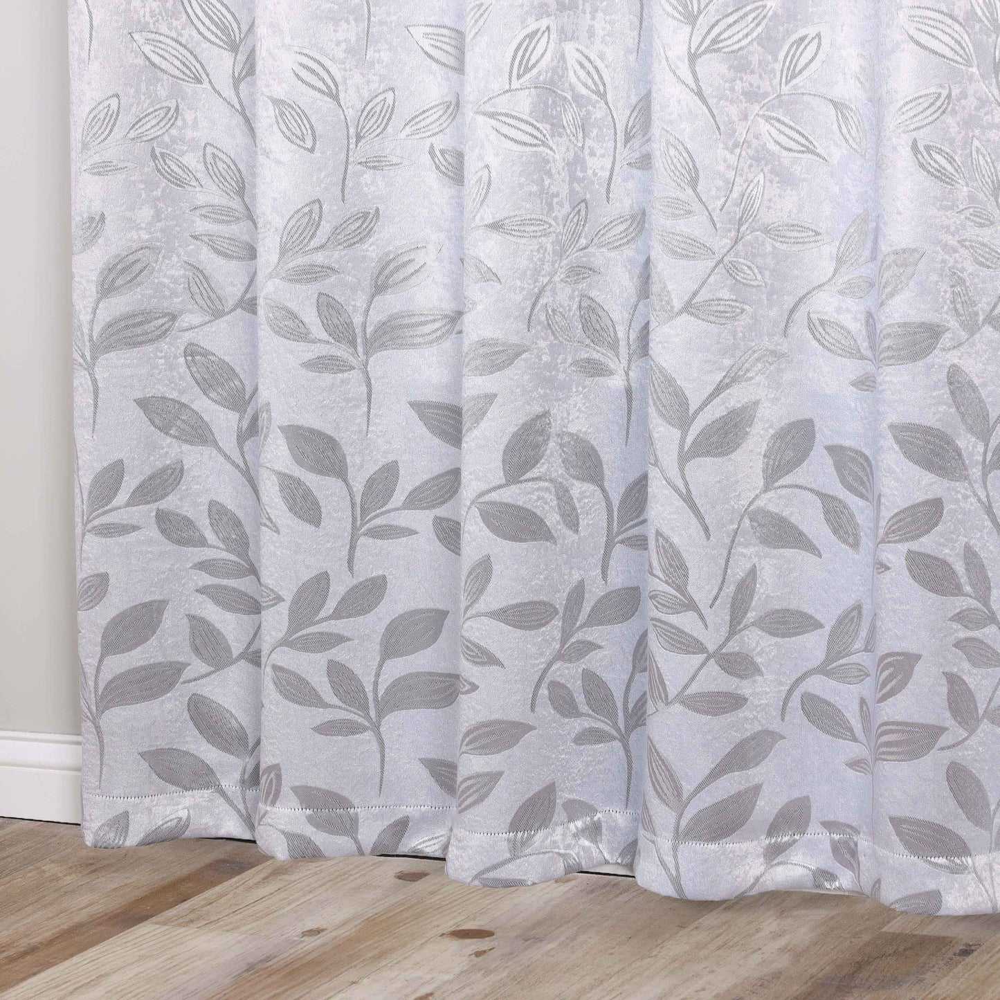 Leaves Room Darkening Grommet Rod Pocket Curtain Panels, Set of 2