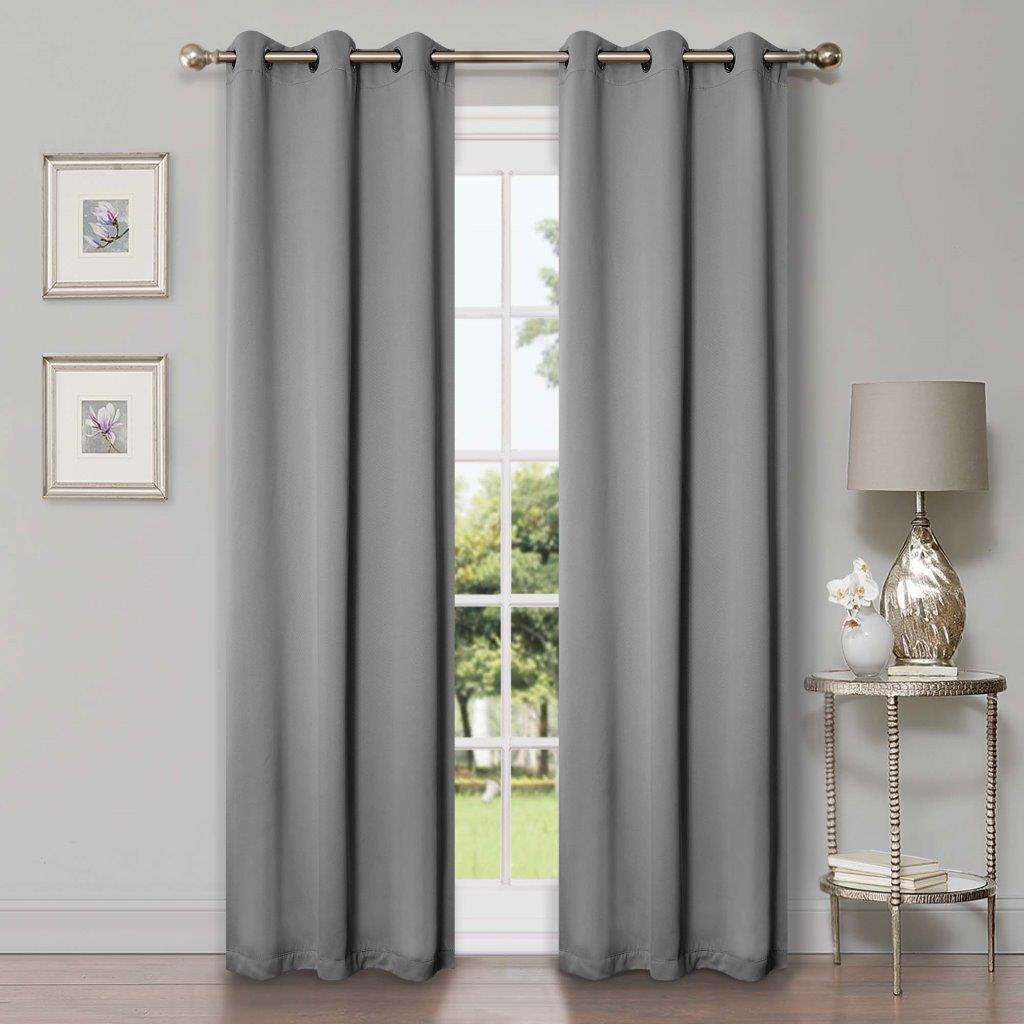 Solid Machine Washable Room Darkening Blackout Curtain 42 Inches