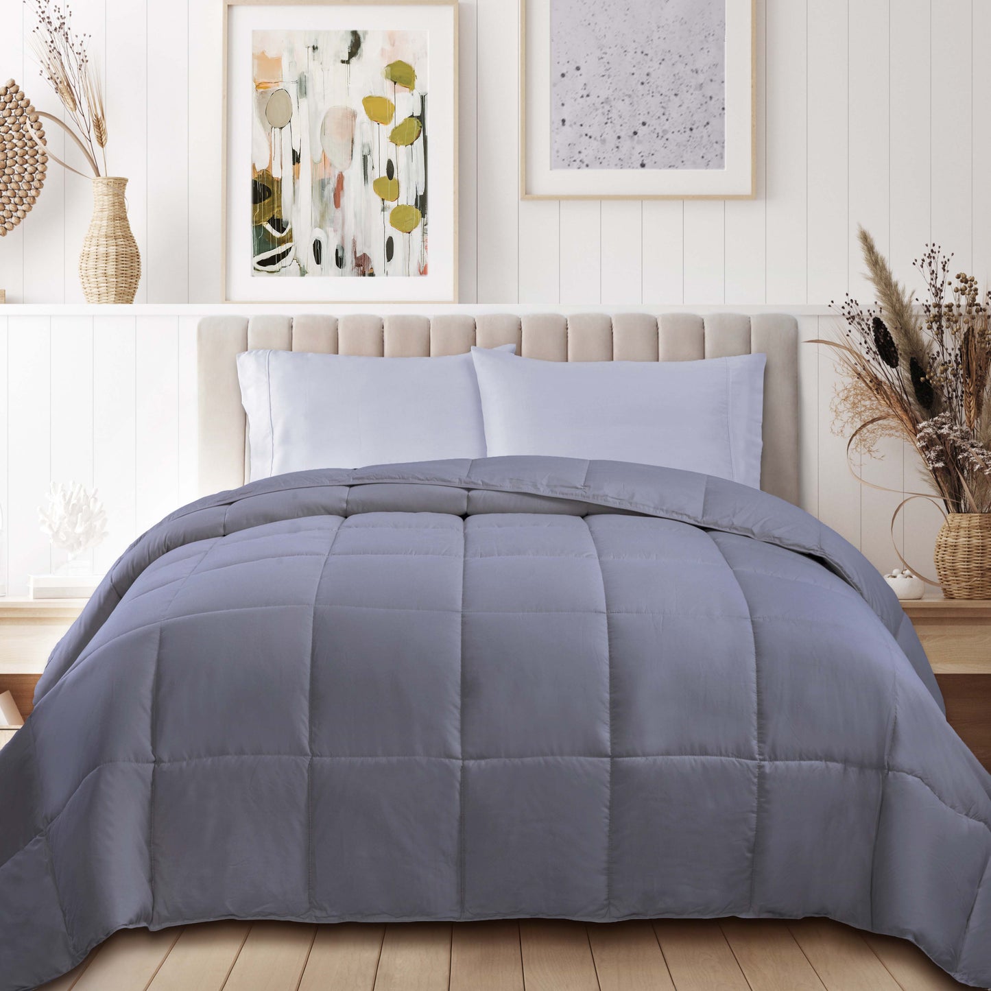 Classic All-Season Reversible Down Alternative Comforter - Silver