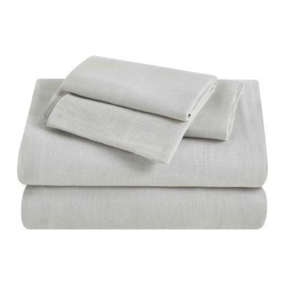Orion Cotton Linen Blend Garment Washed Deep Pocket Bed Sheet Set