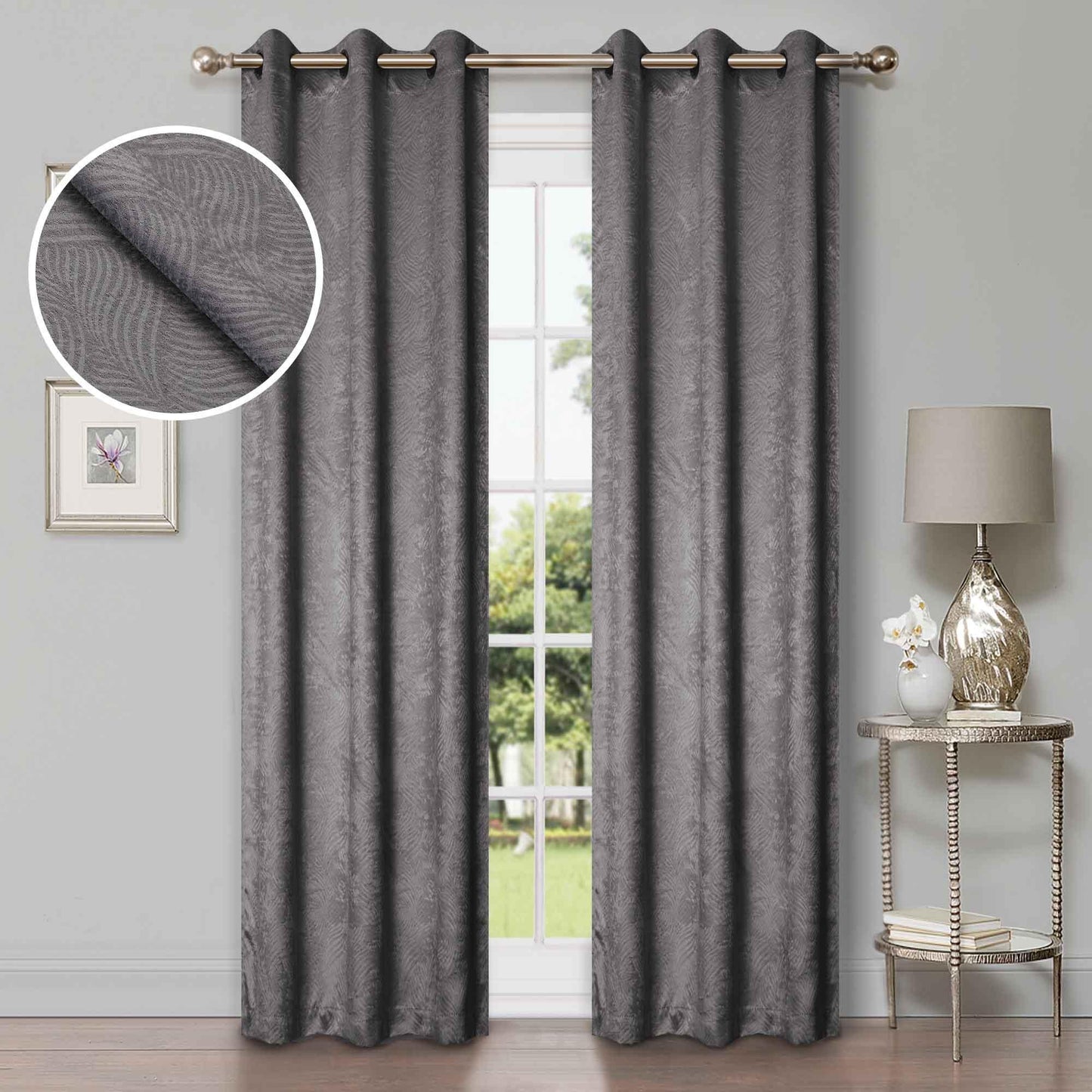 Waverly Thermal Blackout Grommet 2 Piece Curtain Panel Set 42"