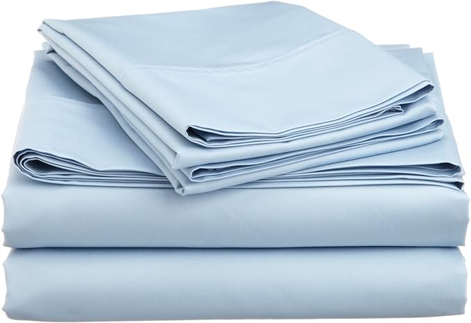 Egyptian Cotton 400 Thread Count Solid Deep Pocket Sheet Set - SkyBlue