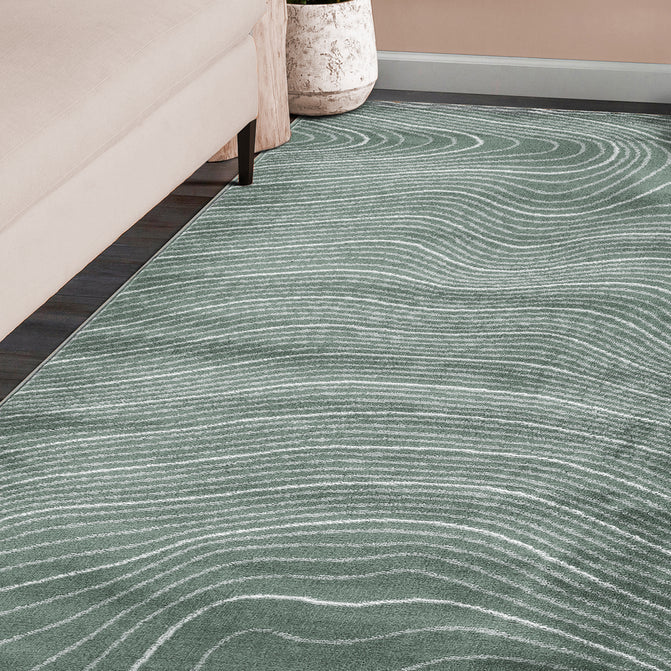 Veer Modern Abstract Wood Grain Indoor Area Rug or Runner - Slate