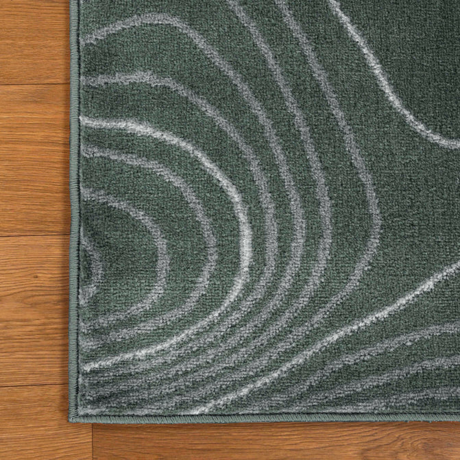 Veer Modern Abstract Wood Grain Indoor Area Rug or Runner - Slate