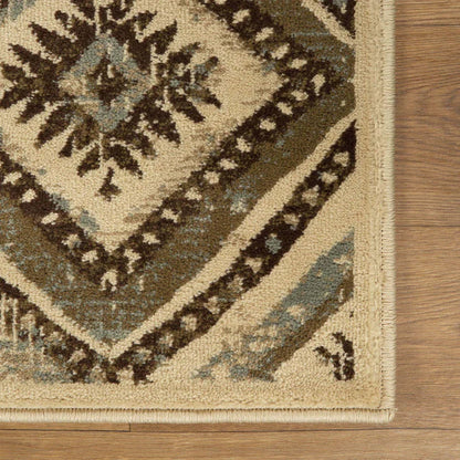 Losange Farmhouse Southwestern Diamonds Indoor Area Rug or Runner - Slate