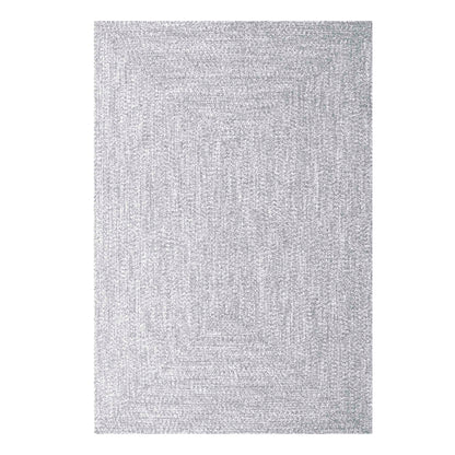 Multi Toned Braided Area Rug Bohemian Indoor Outdoor Rugs - Slate-White