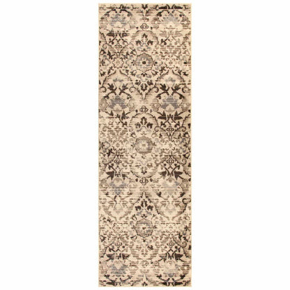 Tamara Modern Farmhouse Floral Damask Indoor Area Rug - Slate