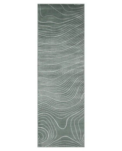 Veer Modern Abstract Wood Grain Indoor Area Rug or Runner - Slate