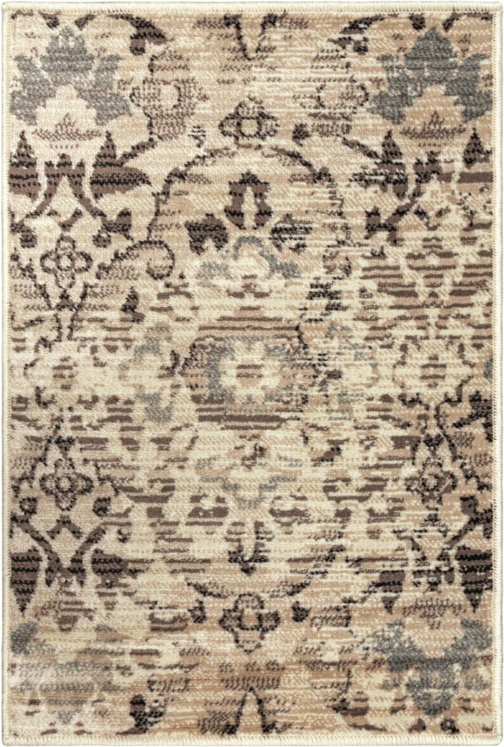 Tamara Modern Farmhouse Floral Damask Indoor Area Rug - Slate