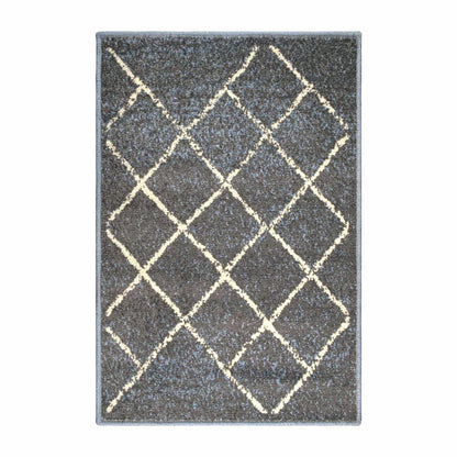 Lattice Geometric Diamonds Indoor Area Rug Or Runner Or Door Mat - Slate