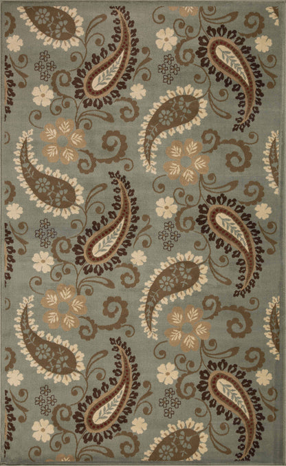Parkway Vintage Floral Indoor Area Rug or Runner Rug - Slate