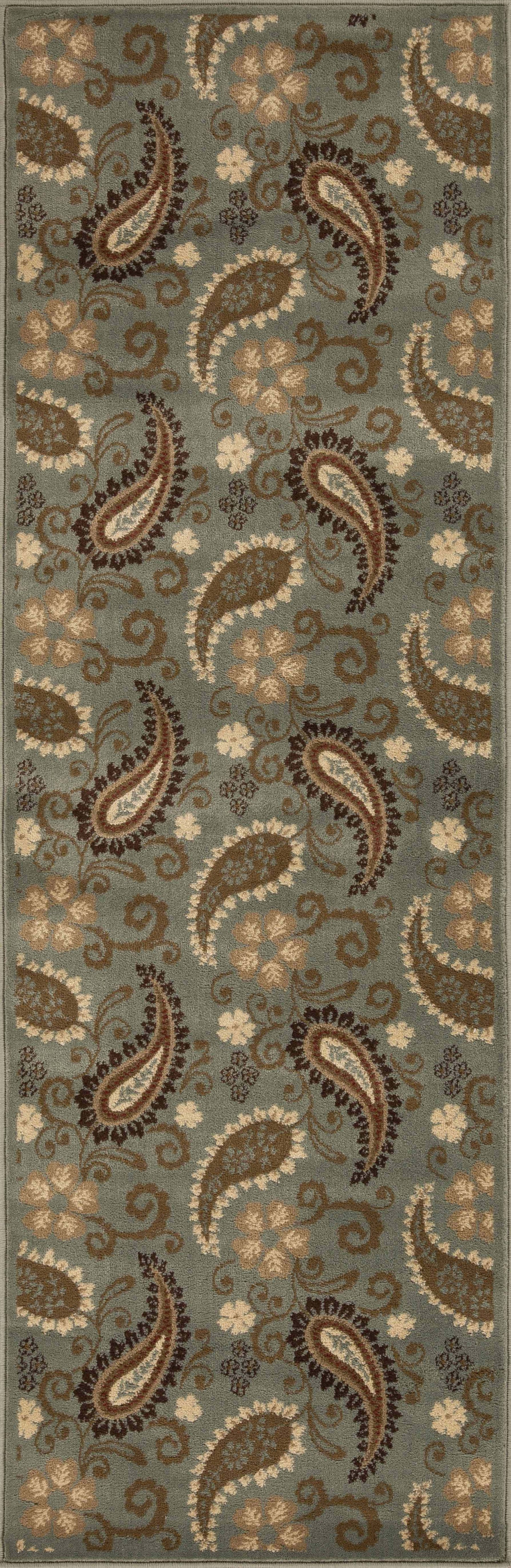 Parkway Vintage Floral Indoor Area Rug or Runner Rug - Slate