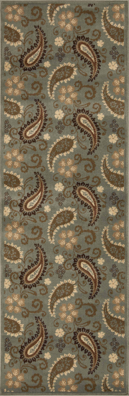 Parkway Vintage Floral Indoor Area Rug or Runner Rug - Slate