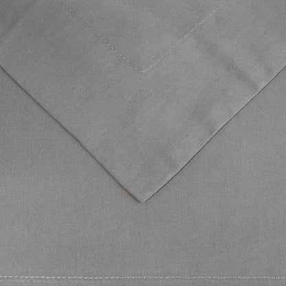 Cotton Percale Modern Traditional Duvet Cover Set - SmokedPearl