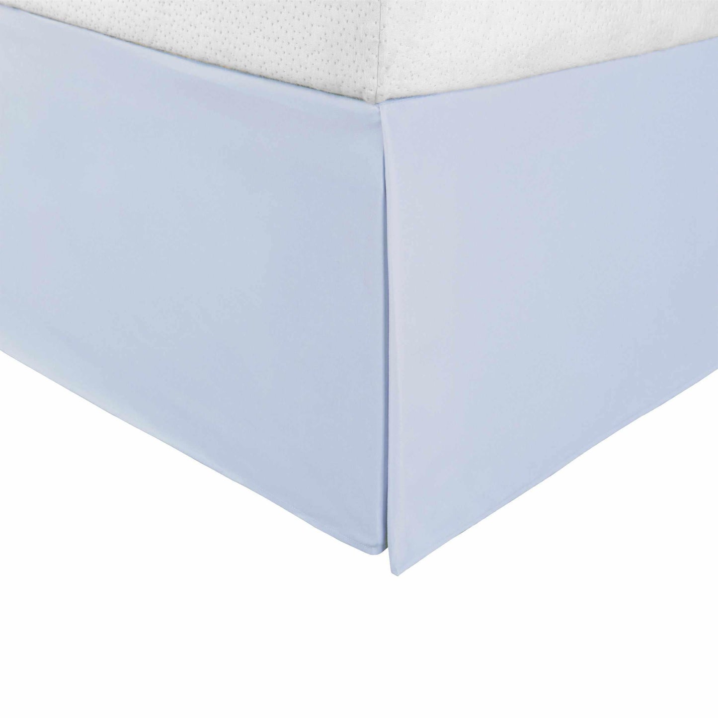  Solid Microfiber Wrinkle Resistant 15 Inch Drop Bed Skirt - Light Blue