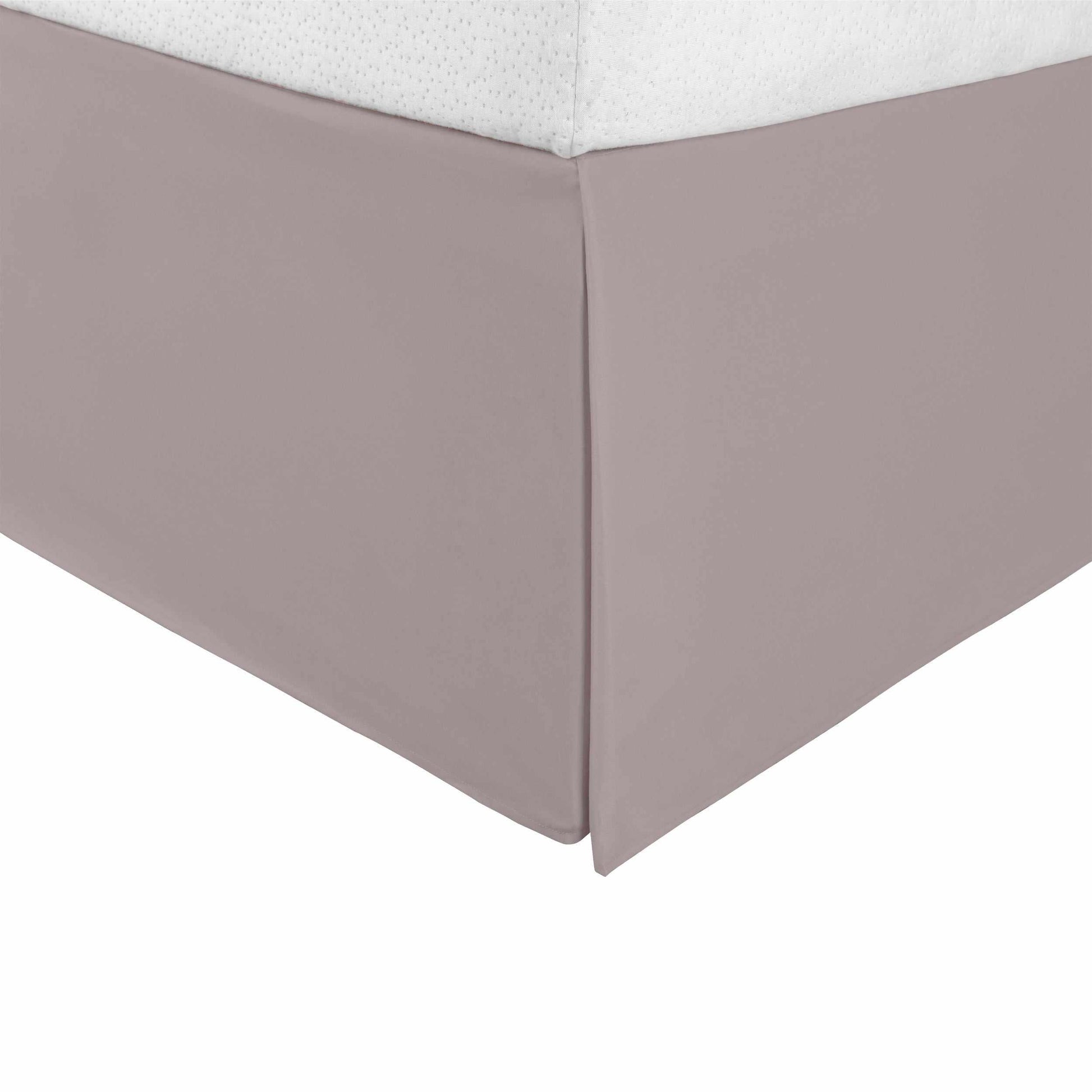 Solid Microfiber Wrinkle Resistant 15 Inch Drop Bed Skirt - Grey