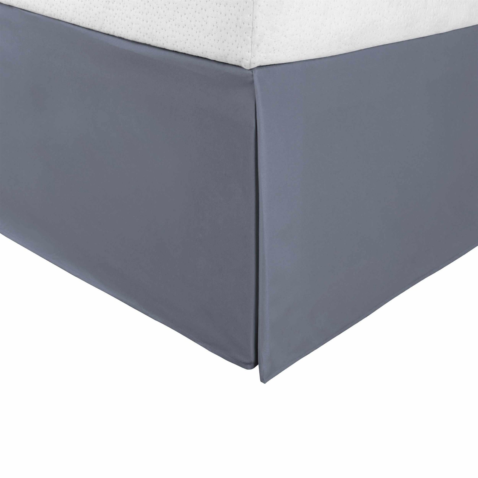 Solid Microfiber Wrinkle Resistant 15 Inch Drop Bed Skirt - Grey