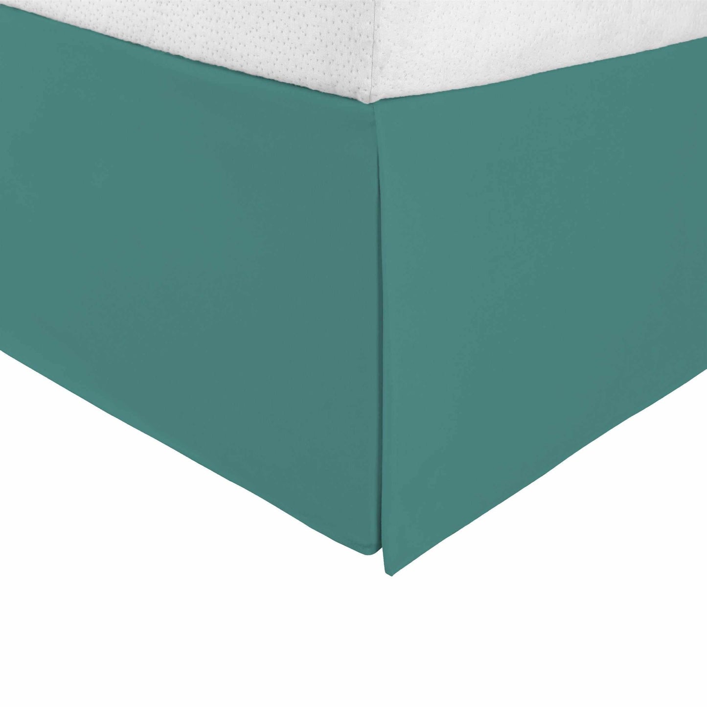  Solid Microfiber Wrinkle Resistant 15 Inch Drop Bed Skirt - Teal
