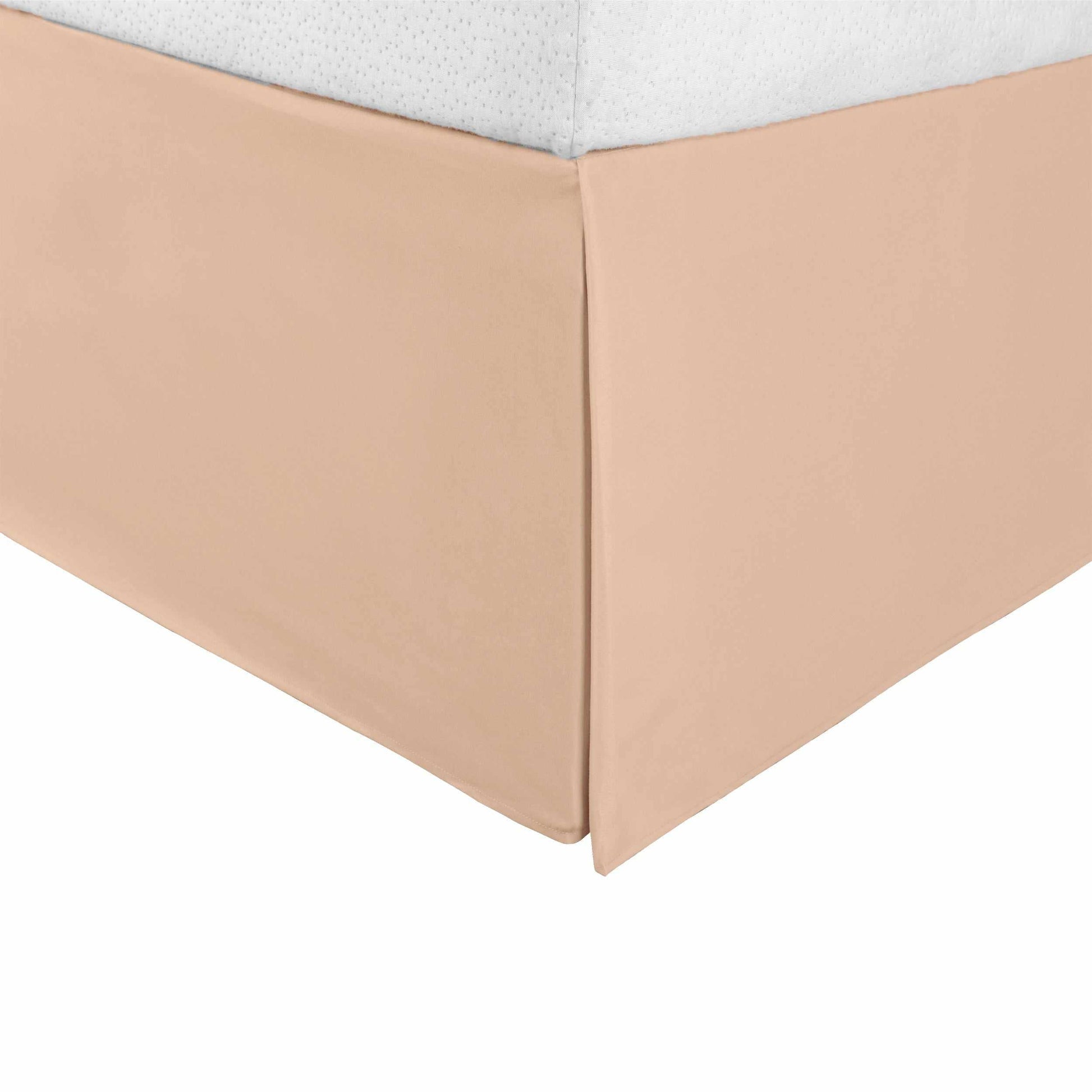  Solid Microfiber Wrinkle Resistant 15 Inch Drop Bed Skirt - Tan