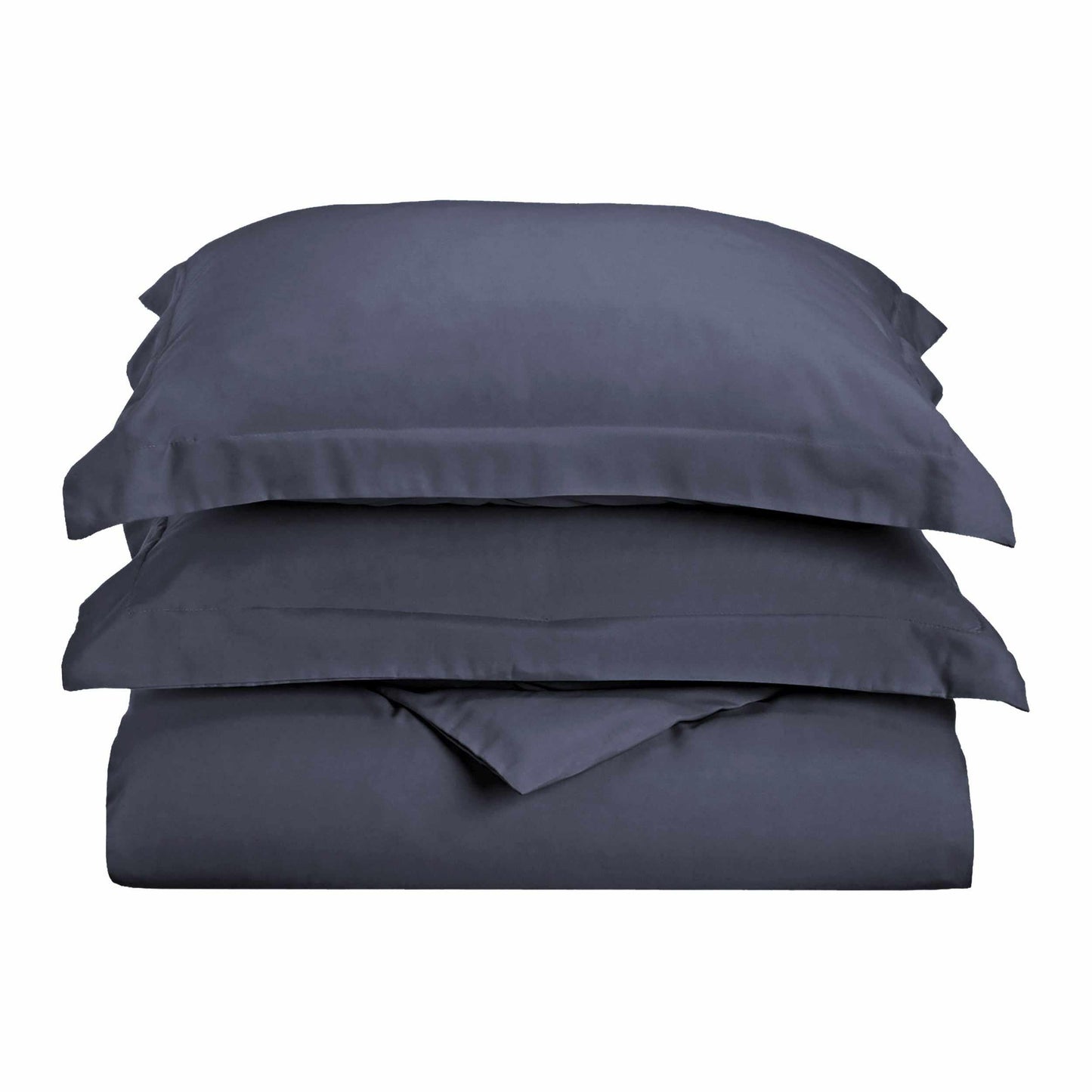 Superior Solid Microfiber Wrinkle Resistant Duvet Cover Set - Navy Blue