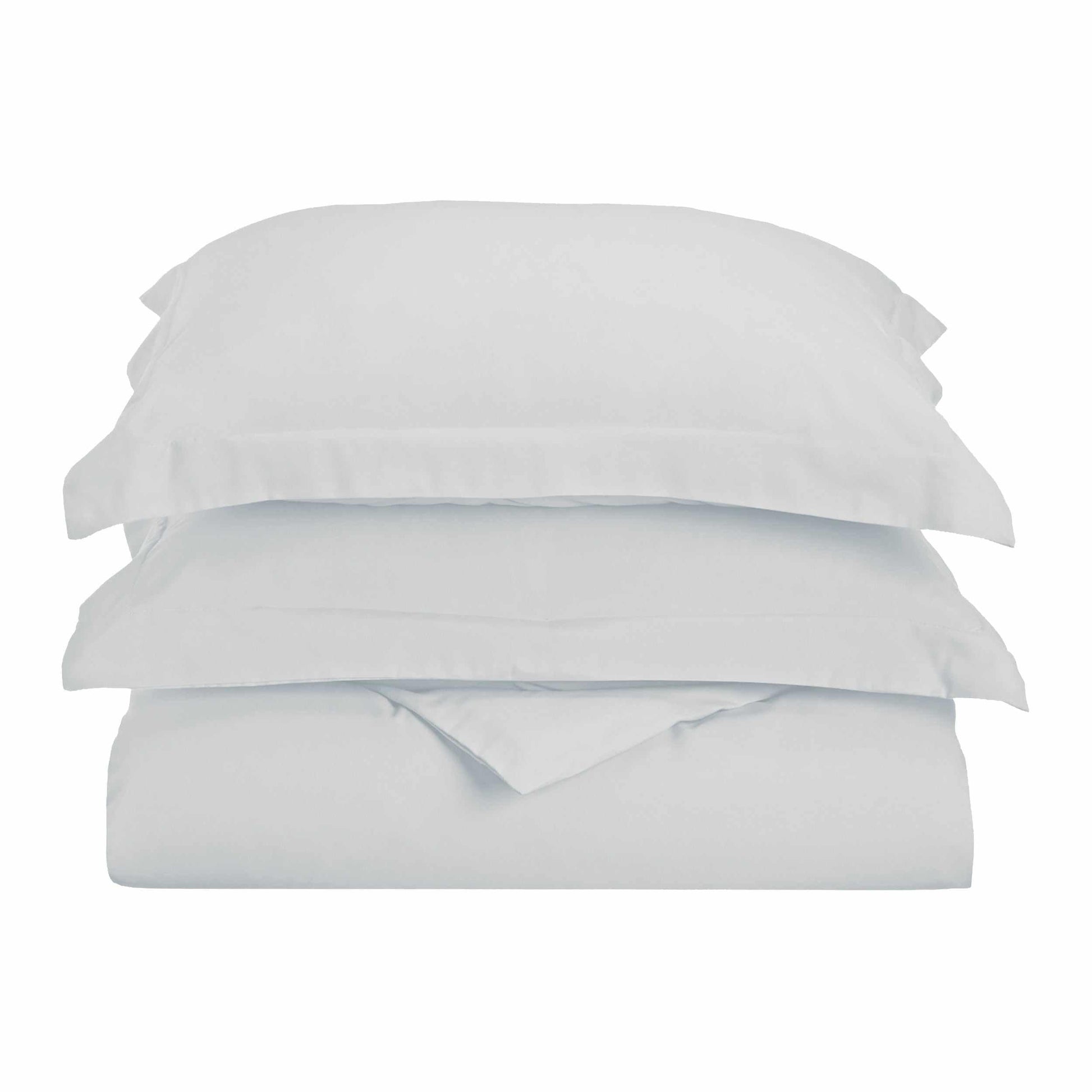  Superior Solid Microfiber Wrinkle Resistant Duvet Cover Set - Chrome