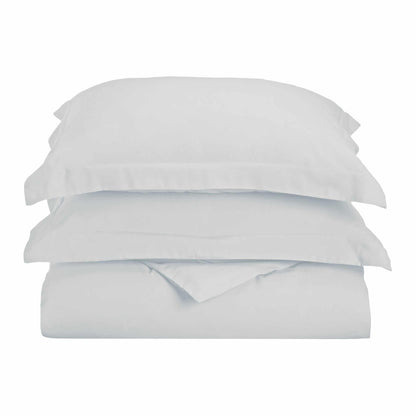  Superior Solid Microfiber Wrinkle Resistant Duvet Cover Set - Chrome