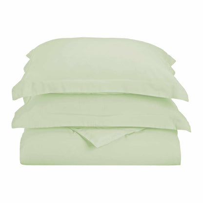  Superior Solid Microfiber Wrinkle Resistant Duvet Cover Set - Sage