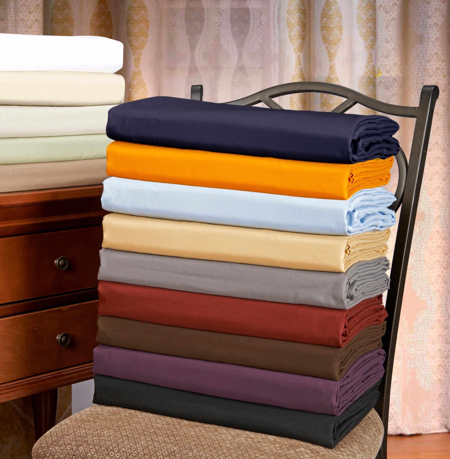  Superior Solid Microfiber Wrinkle Resistant Duvet Cover Set - Navy Blue