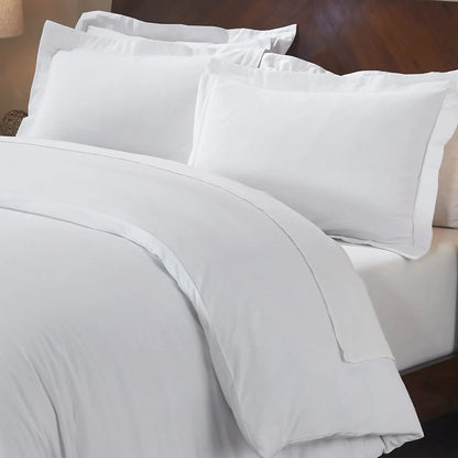 Flannel Cotton Modern Solid Fuzzy Duvet Cover Set With Pillow Shams