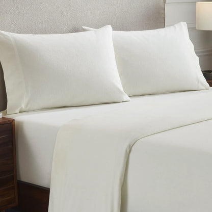 Solid Flannel Cotton Soft Fuzzy Pillowcases, Set of 2