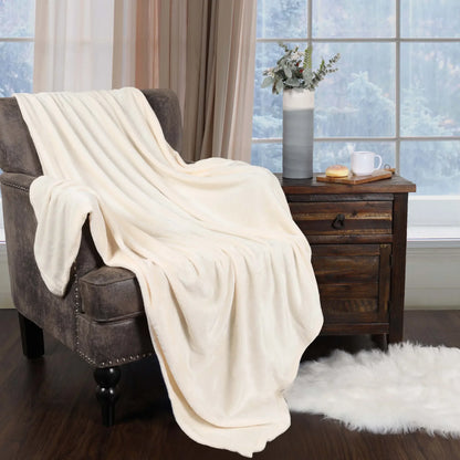 Fleece Plush Medium Weight Fluffy Soft Decorative Blanket Or Throw