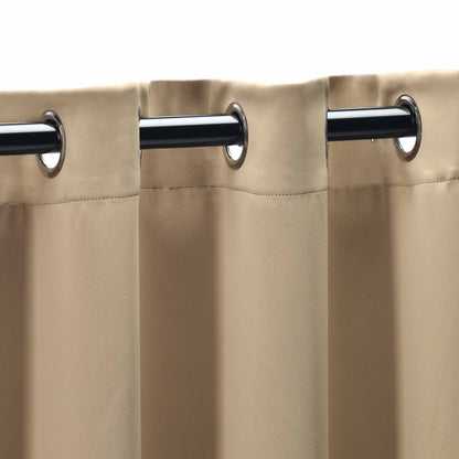 Solid Machine Washable Room Darkening Blackout Curtains, Set of 2 - SmokeyAsh