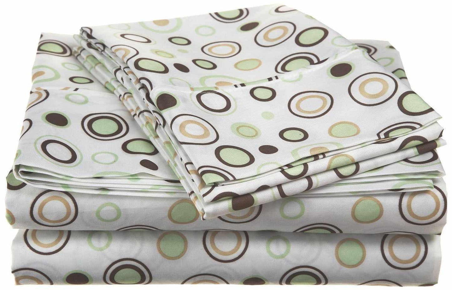 Superior Spring Circles Wrinkle Resistant Microfiber Sheet Set - Taupe