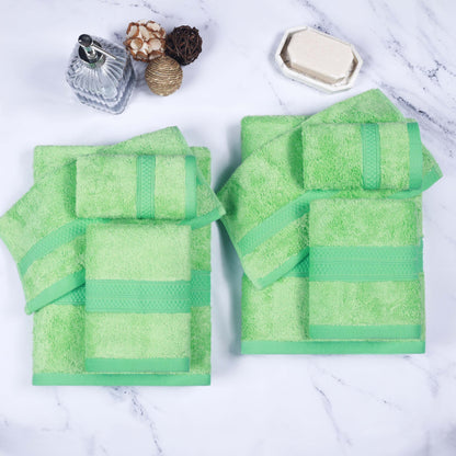Ultra-Soft Rayon from Bamboo Cotton Blend 8 Piece Towel Set - SpringGreen