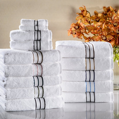 Ultra-Plush Turkish Cotton Hotel Collection Super Absorbent Solid Luxury Bathroom Set - Chocolate