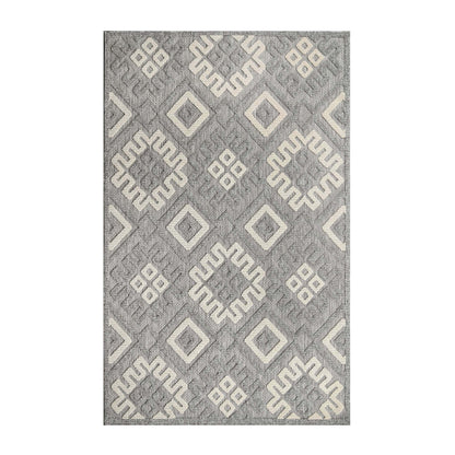 Sterling Modern Geometric Diamonds Indoor/Outdoor Area Rug - Grey