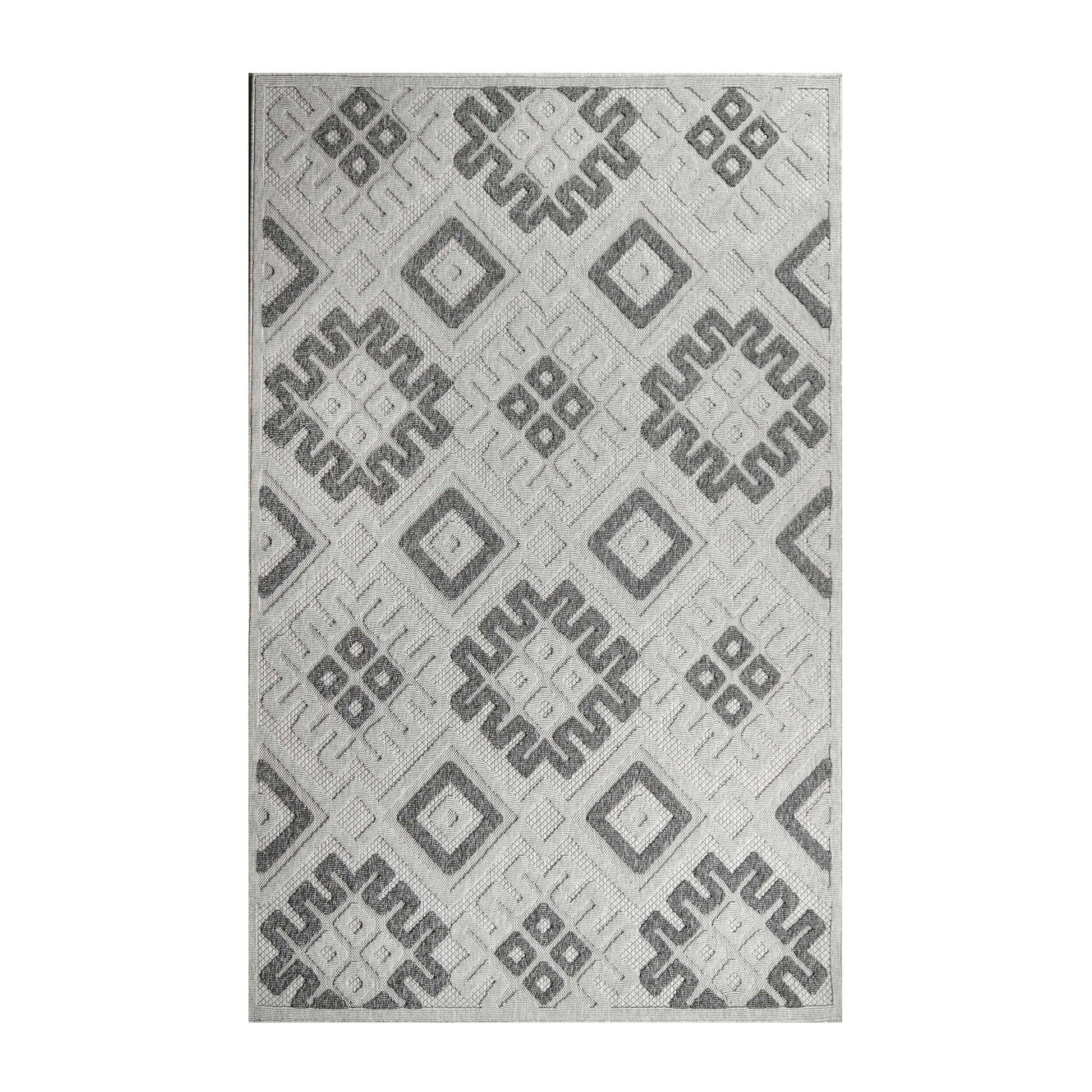 Sterling Modern Geometric Diamonds Indoor/Outdoor Area Rug - Slate