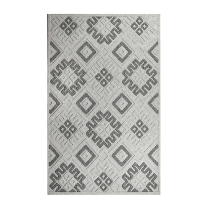 Sterling Modern Geometric Diamonds Indoor/Outdoor Area Rug - Slate